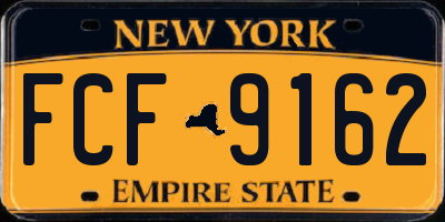 NY license plate FCF9162