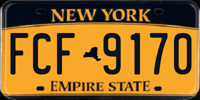 NY license plate FCF9170
