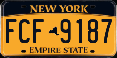 NY license plate FCF9187