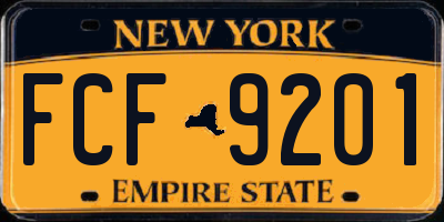 NY license plate FCF9201