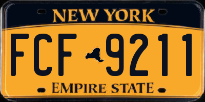 NY license plate FCF9211