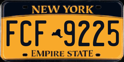 NY license plate FCF9225