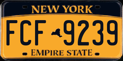 NY license plate FCF9239