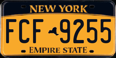 NY license plate FCF9255