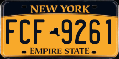 NY license plate FCF9261