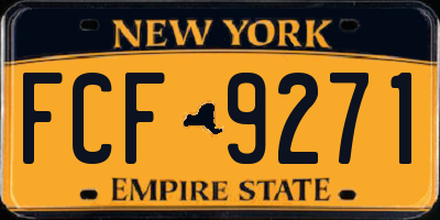 NY license plate FCF9271