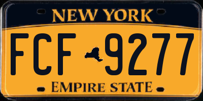 NY license plate FCF9277