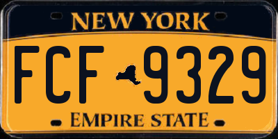 NY license plate FCF9329