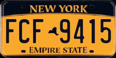 NY license plate FCF9415