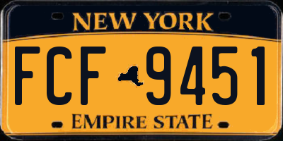NY license plate FCF9451
