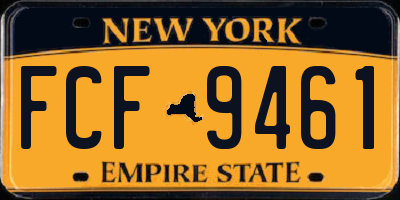 NY license plate FCF9461