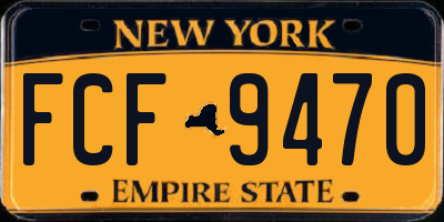 NY license plate FCF9470