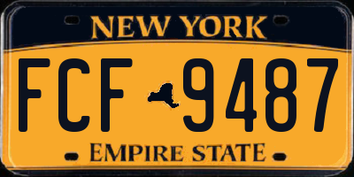 NY license plate FCF9487