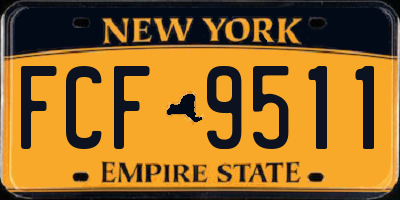 NY license plate FCF9511