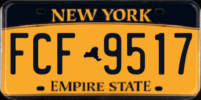 NY license plate FCF9517