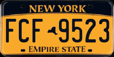NY license plate FCF9523