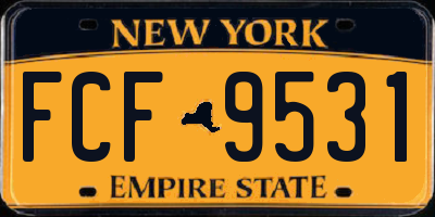 NY license plate FCF9531