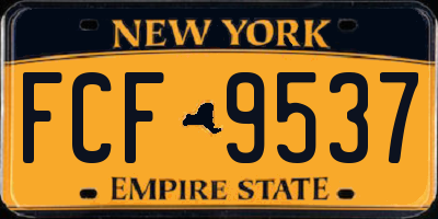 NY license plate FCF9537