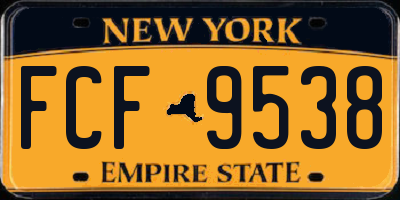 NY license plate FCF9538