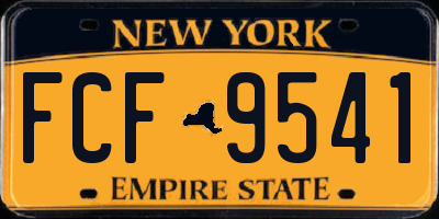 NY license plate FCF9541
