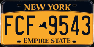 NY license plate FCF9543