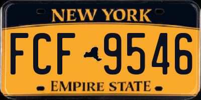 NY license plate FCF9546