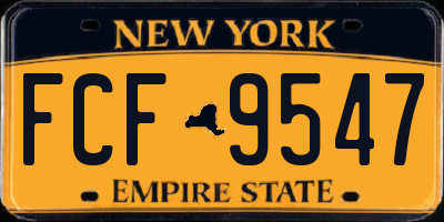 NY license plate FCF9547