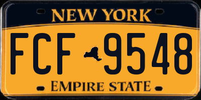 NY license plate FCF9548