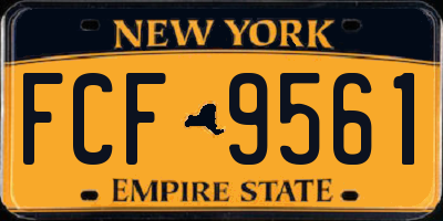 NY license plate FCF9561
