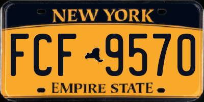 NY license plate FCF9570