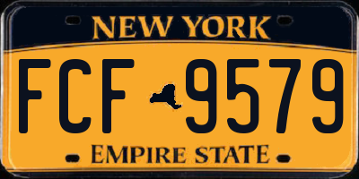 NY license plate FCF9579