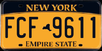 NY license plate FCF9611