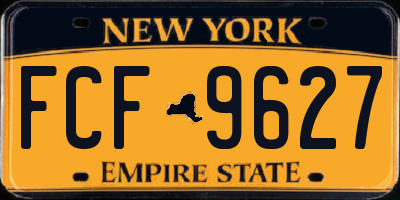 NY license plate FCF9627