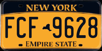 NY license plate FCF9628