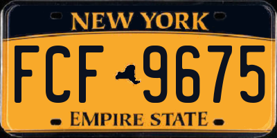 NY license plate FCF9675