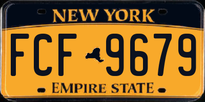 NY license plate FCF9679