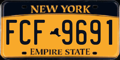NY license plate FCF9691