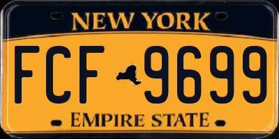 NY license plate FCF9699