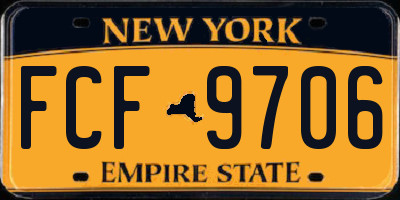 NY license plate FCF9706