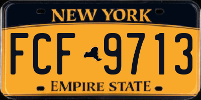 NY license plate FCF9713