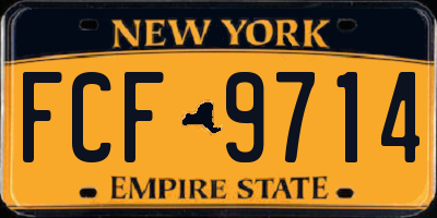 NY license plate FCF9714