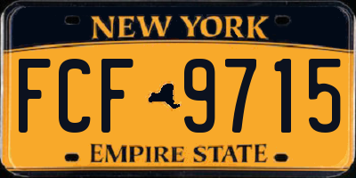 NY license plate FCF9715