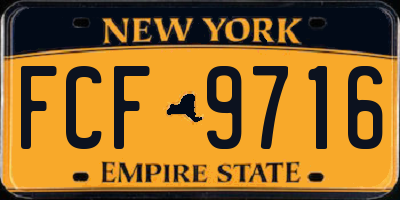 NY license plate FCF9716