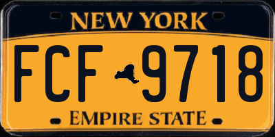 NY license plate FCF9718