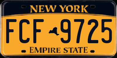 NY license plate FCF9725