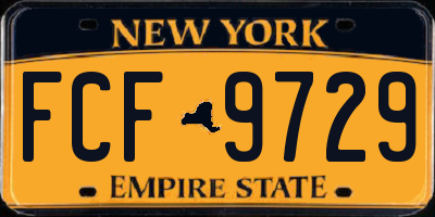 NY license plate FCF9729
