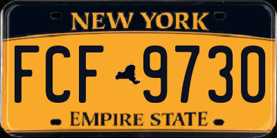 NY license plate FCF9730