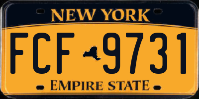 NY license plate FCF9731