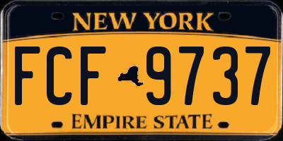 NY license plate FCF9737