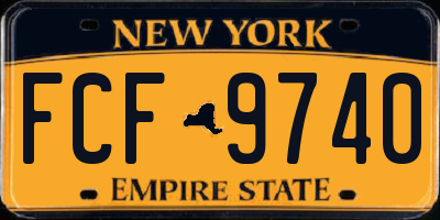 NY license plate FCF9740